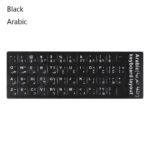 3-Pack Arabic Keyboard Stickers – Durable, Dustproof & Waterproof (Black with White Letters) - Image 2