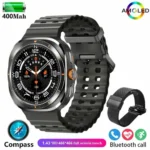 Smart Watch Ultra GPS – NFC & Compass | AMOLED 466×466 | Outdoor Sport Edition (Black) - Image 3