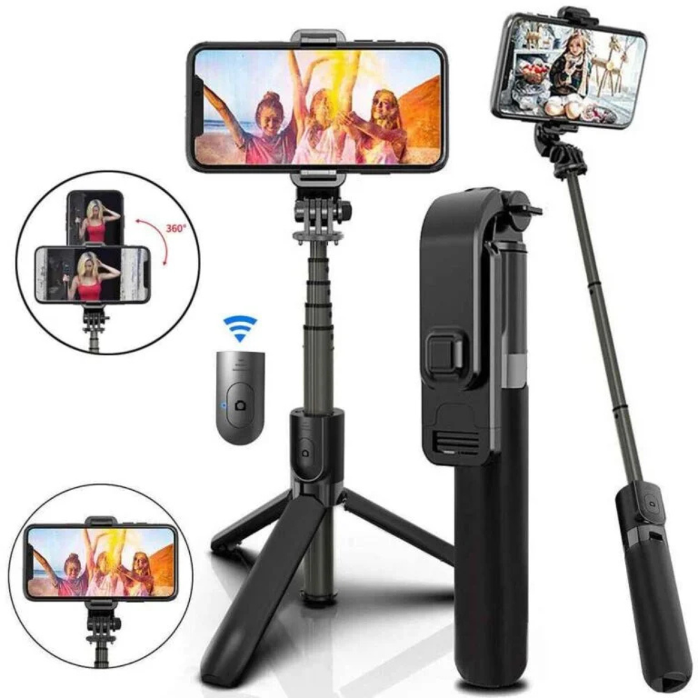 accessories (8) 67.3" Selfie Stick Tripod with Bluetooth Remote – Foldable & 180° Adjustable for iPhone & Android - Image 1