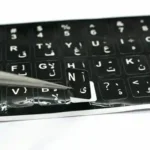 3-Pack Arabic Keyboard Stickers – Durable, Dustproof & Waterproof (Black with White Letters) - Image 3